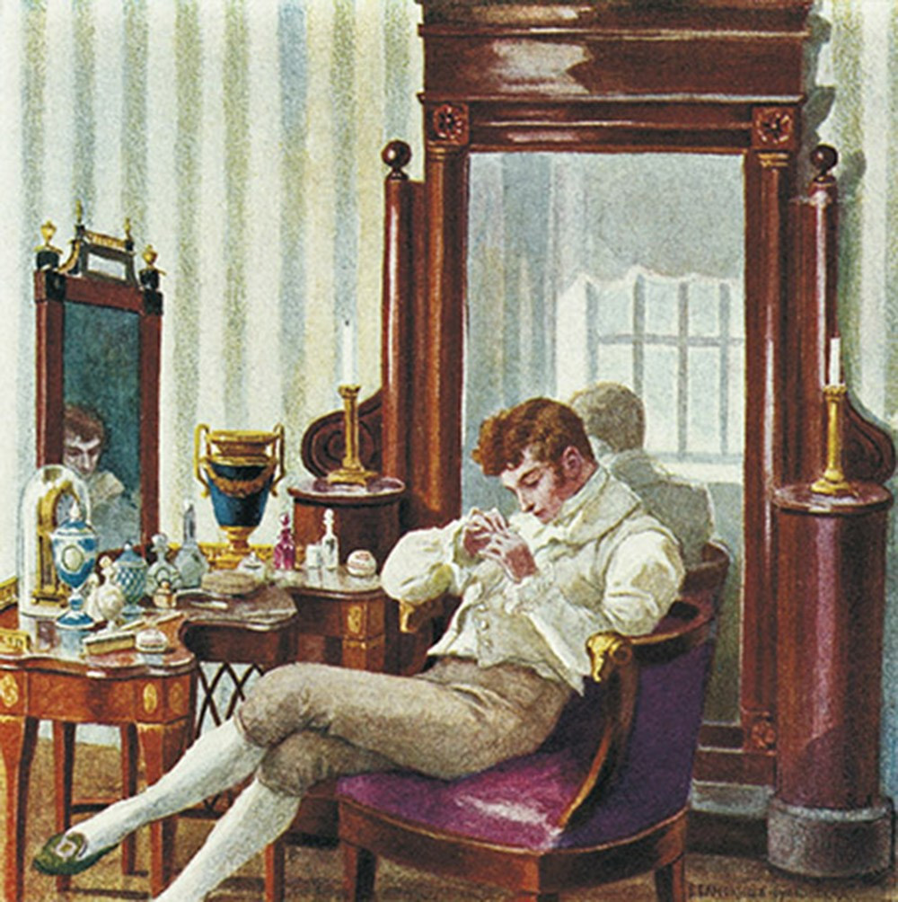 Е.П. Самокиш-Судковская, "Онегин в кабинете", 1908 г.