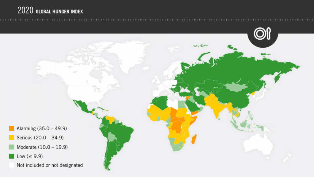 карта индекса голода