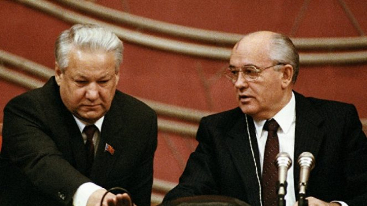 Б.Н. Ельцин и М.С. Горбачёв